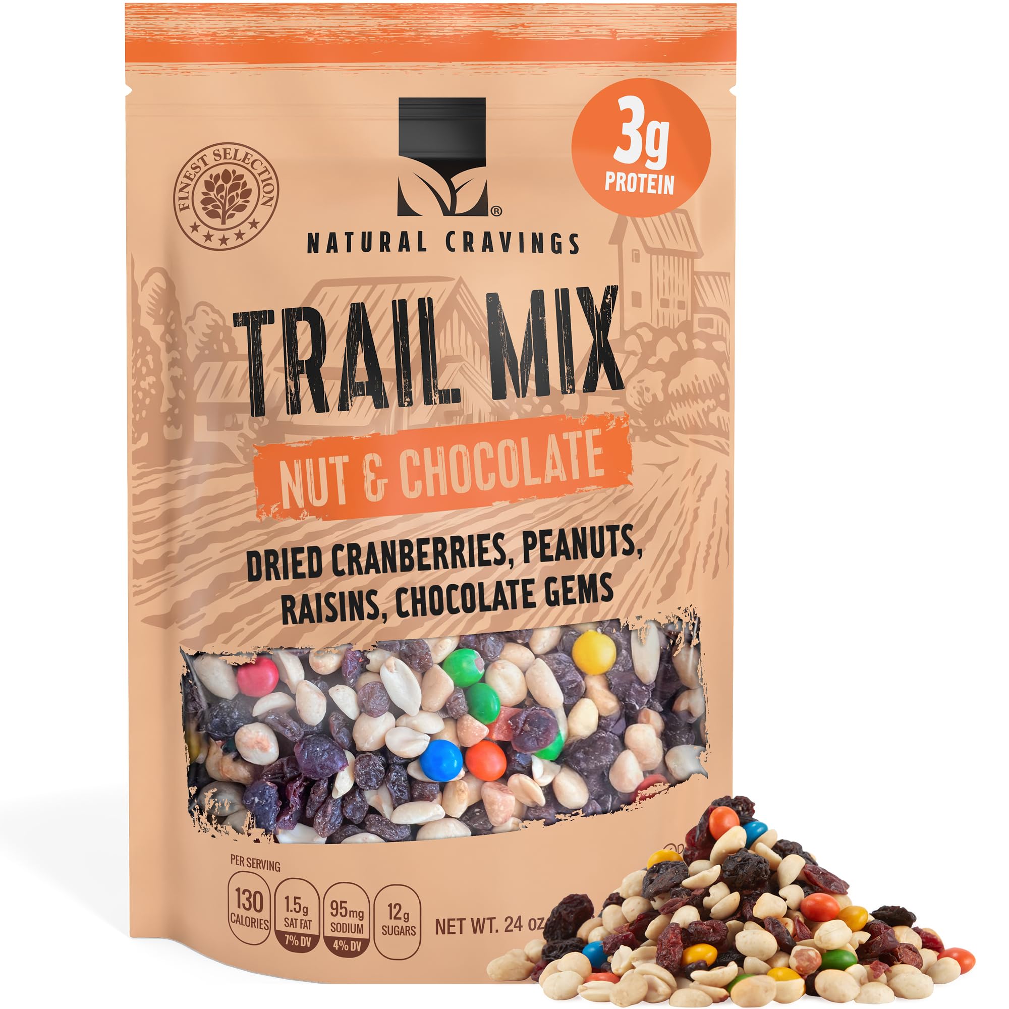 Amazon.com: Natural Cravings 24oz Trail Mix Bulk Family Size Bag